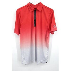 JAMIE SADOCK Womens Sz M Short Sleeve 1/4 Zip Golf Red Waikoloa